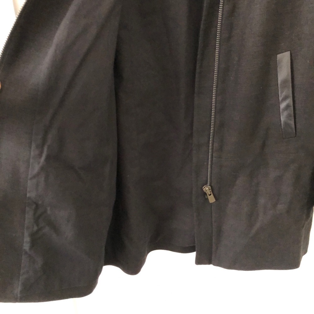 Maje Black Long Lambskin Jacket 36 S - Picture 8 of 13